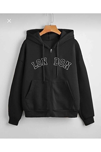Vordevia London Printed 3 Thread Combed Cotton Hooded Oversize Cardigan