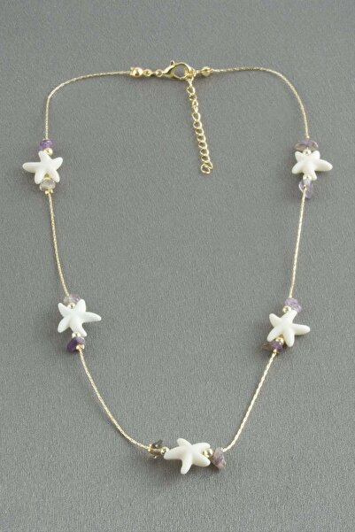 Angel Of Life Starfish Cracked Natural Stone Necklace