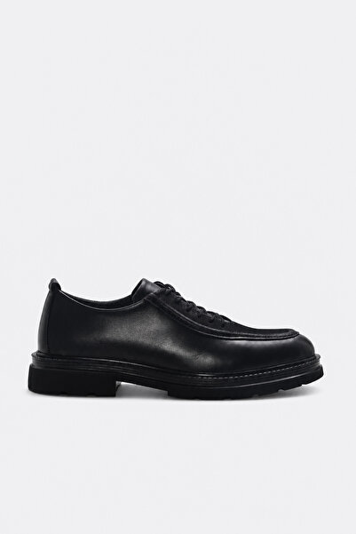 FAST STEP Genuine Leather Black Men's Classic Shoes 166Ma1049