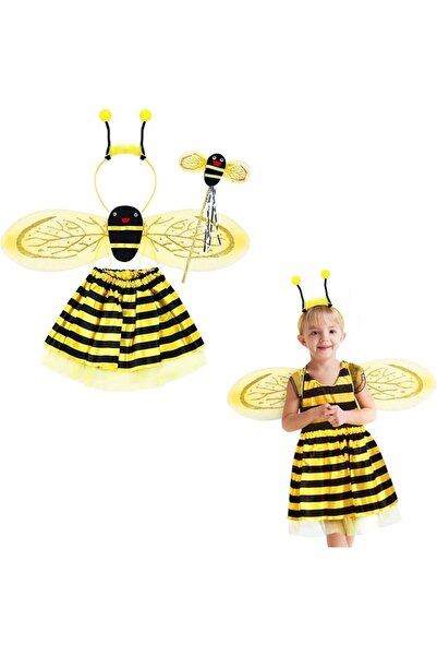 JOYZZZ Parties Costumes Accessories for Girls, Bee Costume for Girls Bee Dres...