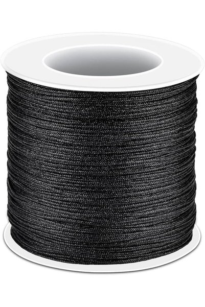 ELECDON 0.8mm Black Nylon String - Durable Chinese Knotting Cord for Bracelet...