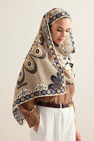 Imannoor Mozaik Papatya Lemon Mold Cotton Floss Shawl 70X210