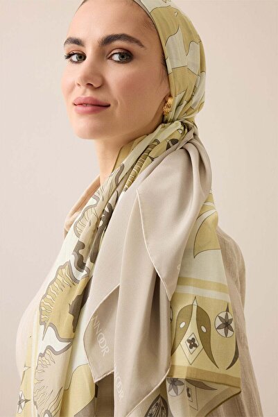 Imannoor Kufi Arpa Floş Cotton Shawl 70X210
