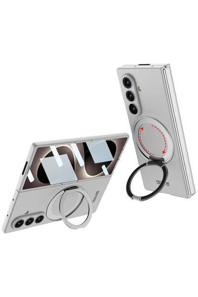 Microsonic Case Ring Stand Silver for Samsung Galaxy Z Fold 8 Ultra [Case Com...