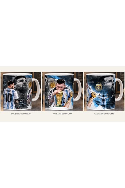 Lionel Messi Dünya Kupası Tasarımı Kupa Bardak