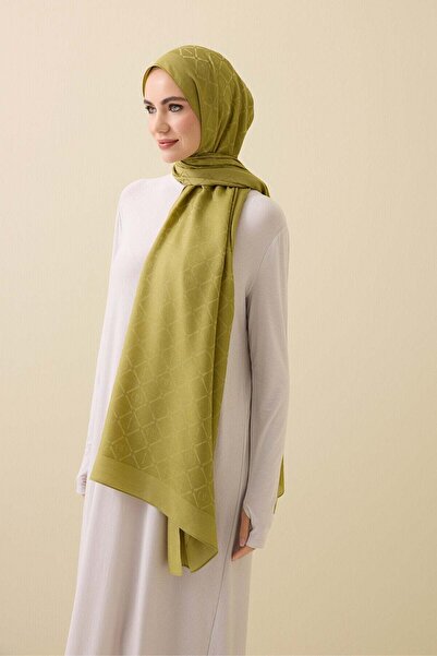 Imannoor İman I Kafes Olive Green t TENCEL™ P Cotton İ Silk Al 70X200