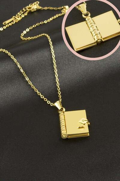 Angel Of Life Heart Notebook Steel Necklace