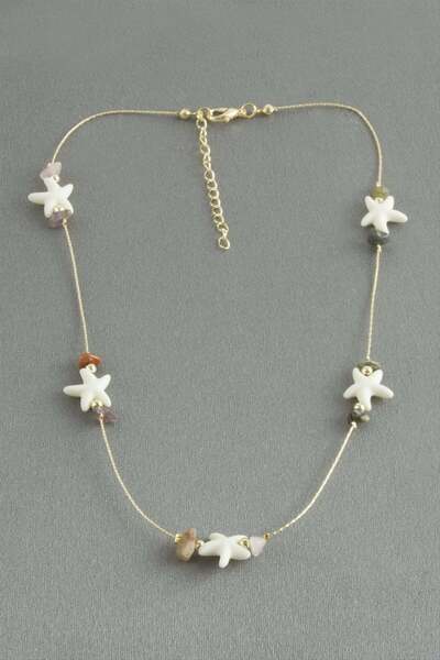 Angel Of Life Starfish Cracked Natural Stone Necklace