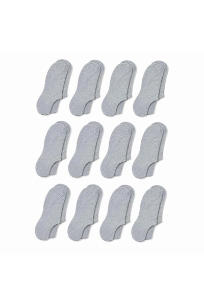 Generic Brand Men's Bamboo 12-Pack Seamless Ballerina Socks Black White Gray ...
