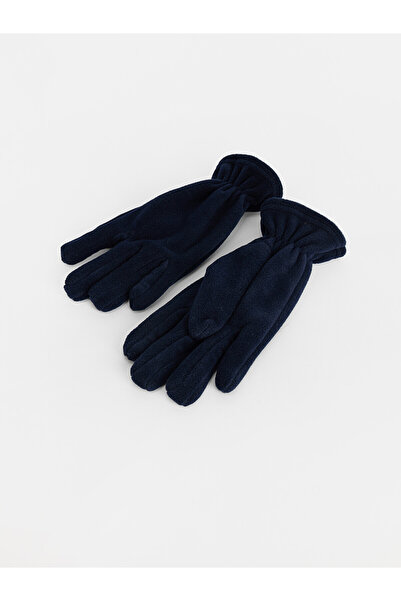 LC Waikiki Nevavm Navy Blue Polar Plain Men's Gloves with a Difference