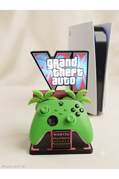 Pilovestik Kişiye Özel İsimli GTA 6 Temalı Led Işıklı Oyun Kolu Standı - PS5 ...
