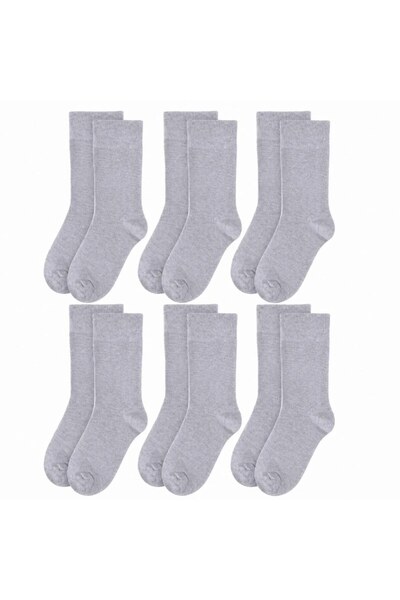 Şerife Hanım Women's Bamboo Long Socks 6-Pack, Seamless Toe Soft Textured Bla...