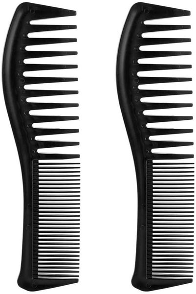 SOWUGI 2 Pcs Double Sided Hair Combs 7.2 Inch Plastic Grooming Comb with Wide...