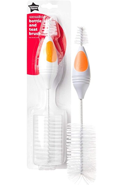 tommee tippee فرشاة زجاجات الأطفال وفرشاة الرضاعة - وردي/أزرق/برتقالي