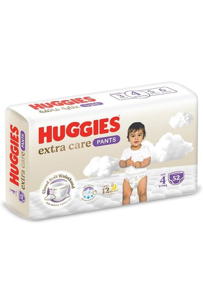Huggies Extra Care Culotte Size 4 (9-14 KG) 52 Pants