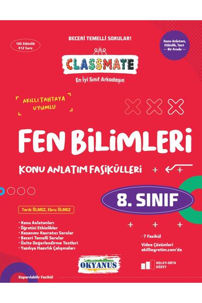 Okyanus Yayıncılık 8. Sınıf Classmate Fen Bilimleri Konu Anlatım Fasikülleri ...