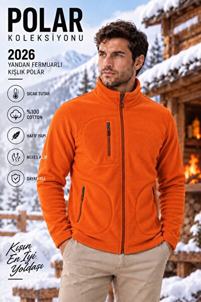 Qett Unisex Rüzgar Geçirmez 3 Cepli Pro Outdoor Tam Fermuarlı Polar Ceket Hırka