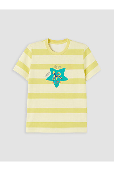 LC Waikiki Two Mt Shop Quality Yellow Printed Standard & Regular Short Sleeve...
