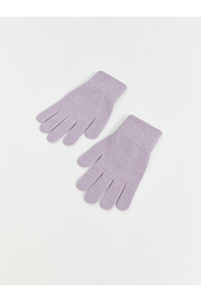 LC Waikiki Nevavm Farkıyla Lcw Accessories Lilac Knitwear Plain Girls' Gloves