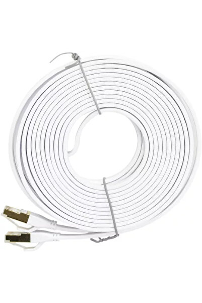 PNI Cablu de retea plat S/STP CAT8 U8075W 2 x RJ45 4 perechi de fire 28AWG cu...