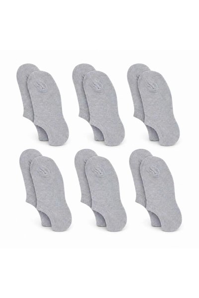 Generic Brand Men's Bamboo 6-Piece Seamless Ballerina Socks Black White Gray ...