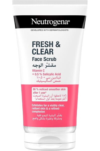 Neutrogena Fresh and Clear Exfoliator, 150ml, with Pink Grapefruit and Vitami...
