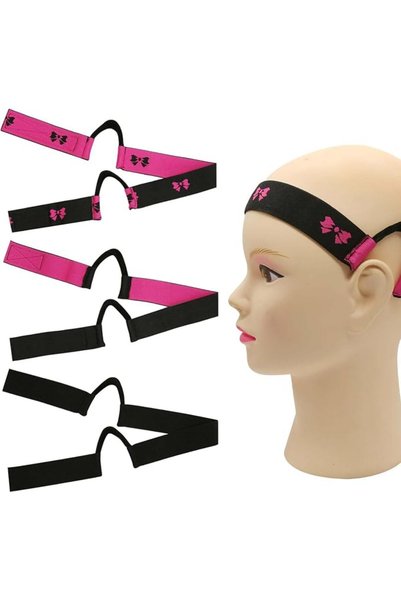 ALMEKAQUZ 3Pcs Double Sided C Shaped Earless Wig Bands, Comfortable Soft Pain...
