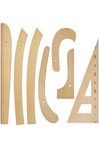 Kawin Fdm 7 Piece Set - 7 Piece Wooden Riga Set - Riga Set - Ruler, 301020211...