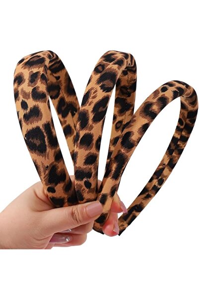 Tazweeq 3 Pcs Leopard Print Headbands, Comfortable Non Slip Padded Headbands,...