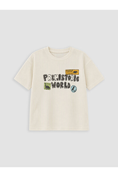 LC Waikiki Two Mt Shop Quality Lcw Kids Beige Combed Cotton Printed Loose & B...