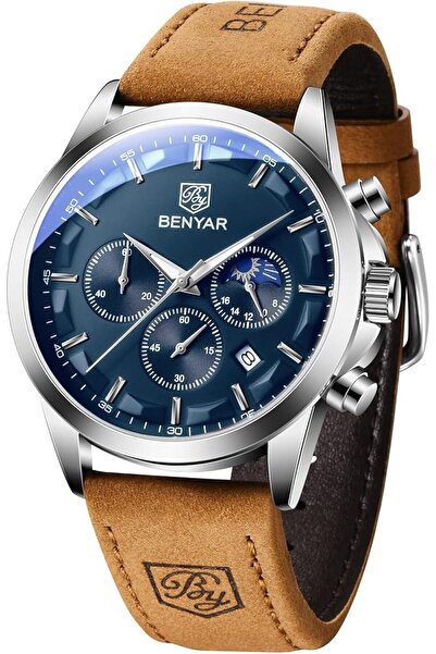 GENERAL Bypinier Men's Business Waterproof Chronograph Quartz Analog Wrist Wa...