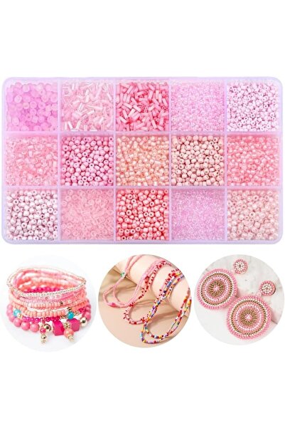 SYOSI 15 Color Glass Seed Beads Kit, 4500 Pcs Assorted Beads, 2mm Tube Beads ...