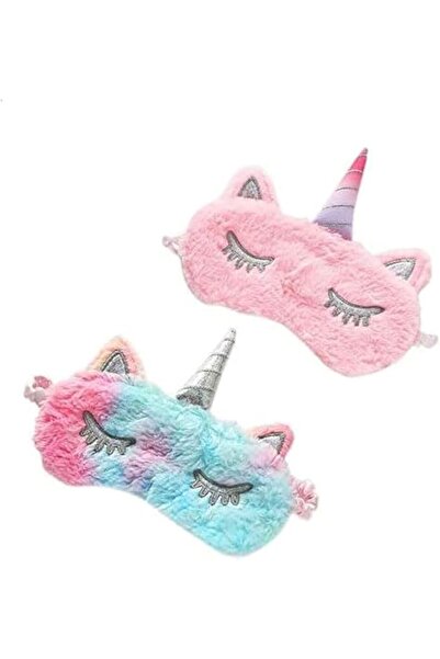 GENERAL Unicorn Sleep Mask 2Pcs Soft Plush Eye Mask for Girls Cute Unicorn De...