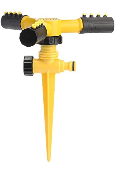 ANYUAN Garden Sprinkler Ground Insert, 3-Arm Automatic Rotating Water Sprinkl...