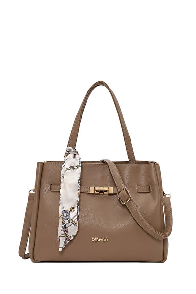 Derimod Women's Mink Long Strap Classic Handbag with Accessories Wb50000963