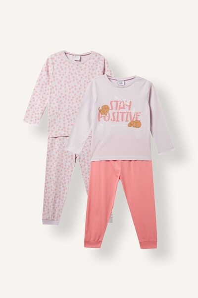 DeFacto Printed and Patterned 4-Piece Pajama Set for Baby Girl I3235A526Au