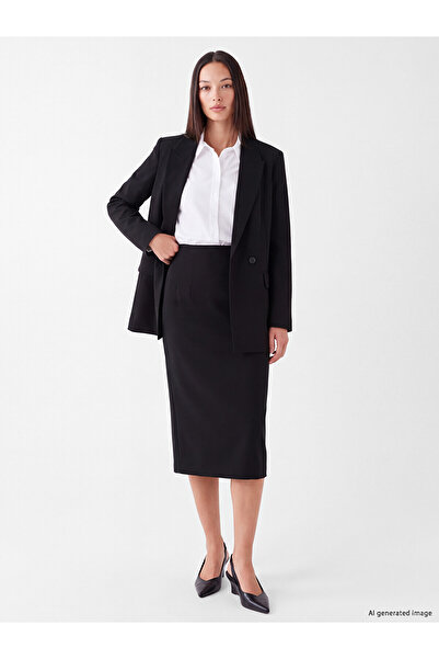 LC Waikiki Alita City with a Difference, Lcw Studio Black Plain Long Women's ...