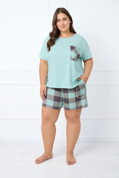 Other Pijama de damă cu mânecă scurtă și pantaloni scurți Sandra XL