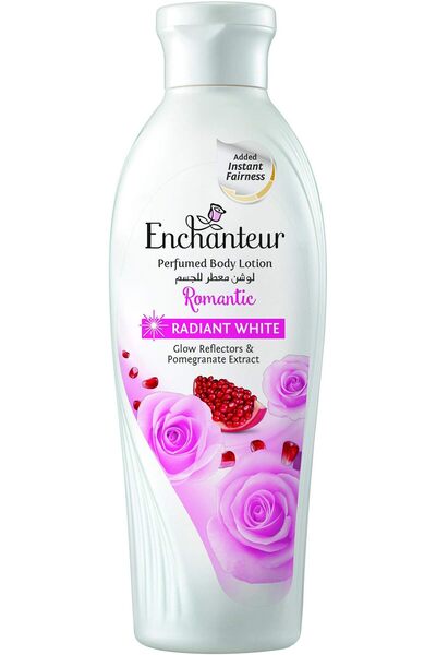 ENCHANTEUR راديانت وايت - لوشن رومانسي لبشرة مشرقة ونضرة، مناسب لجميع أنواع ا...