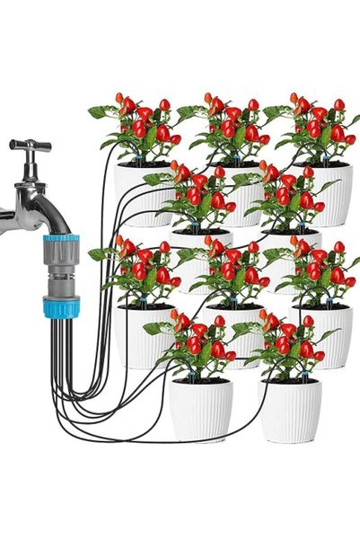 GENERAL Drip Irrigation Kit 10-Head Slow Release Programmable Plant Watering ...