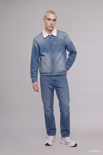 DeFacto Straight Fit Normal Waist Pipe Leg Jean Trousers I6245Ax26Au