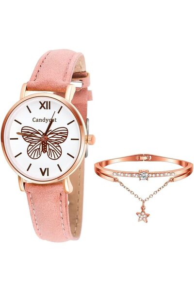 X SPRING Girls Wrist Watch, Cute Waterproof Watches with Elegant Butterfly Pa...