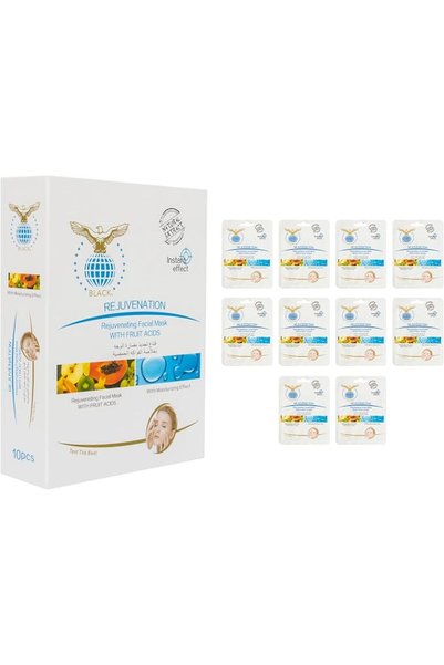 BLACK - Face Mask with Fruits - 10 Pieces- Deep Cleansing and Hydrating Sheet...