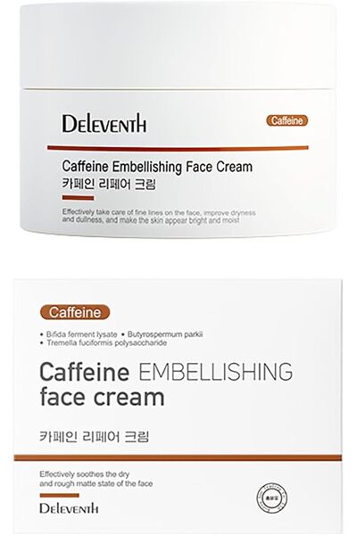 DELEVENTH Korea Caffeine Embellishing Face Cream 30g / Anti-Aging, with Sodiu...