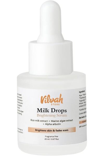 vilvah STORE Milk Drops Brightening Serum 0.67 floz! Formulated With Rice Mil...