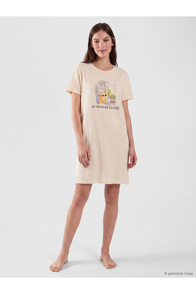LC Waikiki Alita City with a Difference from Lcw Dream Beige Combed Cotton Pr...