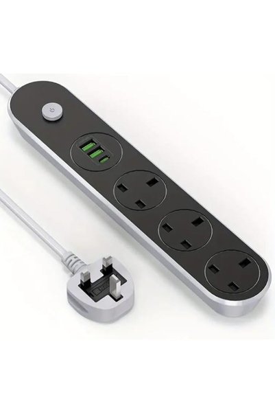 Generic سلك تمديد الطاقة، شريط طاقة بطول 5 أمتار مع منفذين USB ومنفذ PD من ال...
