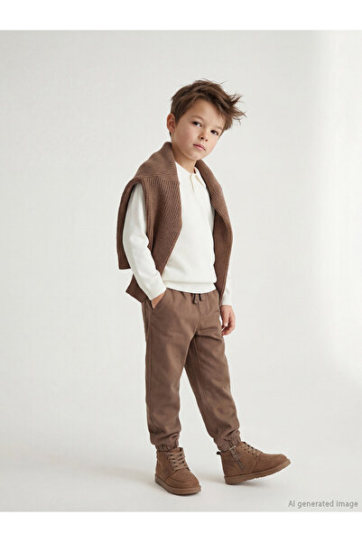 LC Waikiki Two Mt Shop Quality Lcw Kids Brown Flat Standard & Regular Elastic...