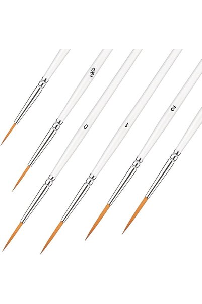 TERRIFI Script Liner Brush, 6 Pcs Highly Flexible Paint Brushes, Extra Long F...
