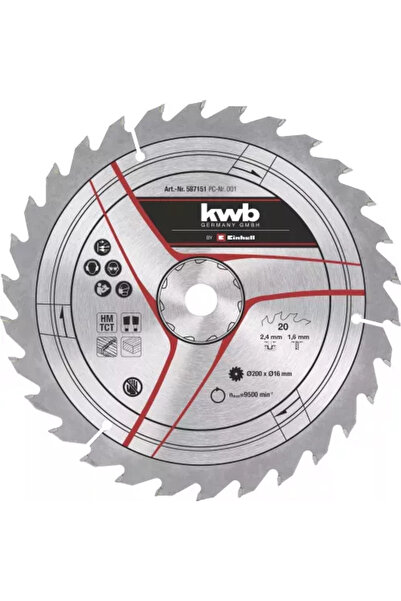Kwb Disc circular pentru lemn HM 200 x 16 x 2,4 mm Z 20